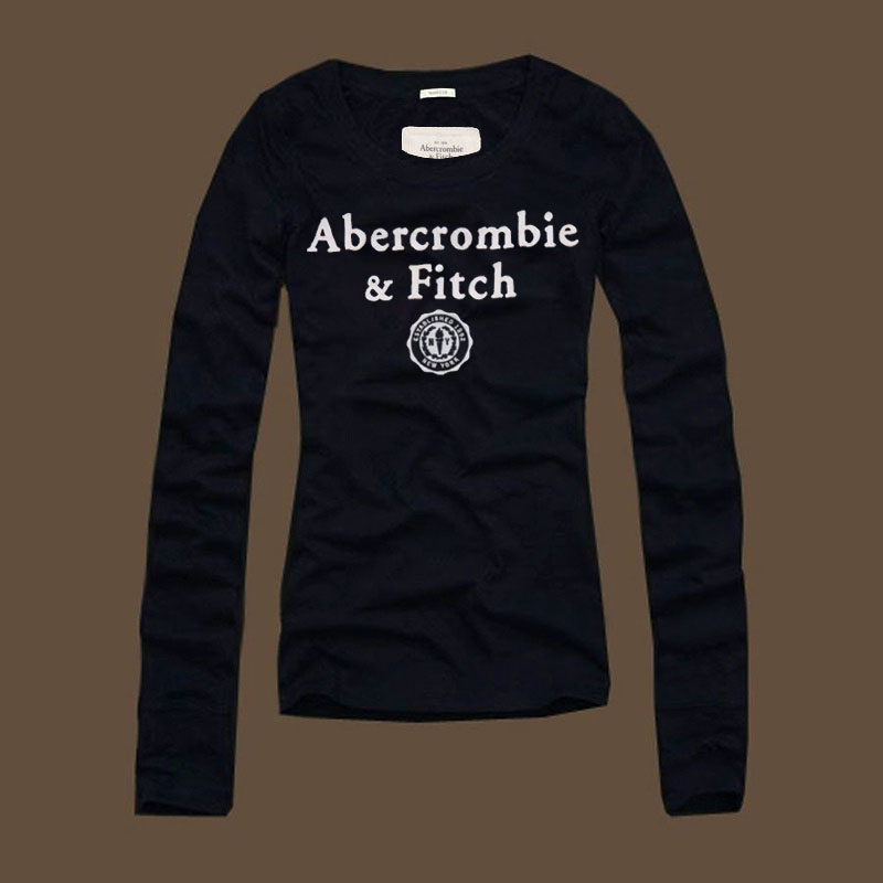 Abercrombie Fitch Mujeres De Cuello Redondo Largo Remera AF8115